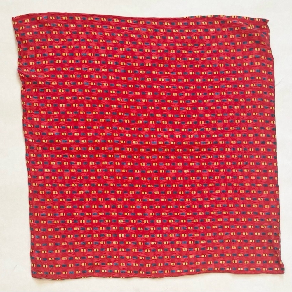 2 Vintage 100% Silk Handkerchief Pocket Square Scarf J.Z. Richards Made in Italy - Picture 10 of 10
